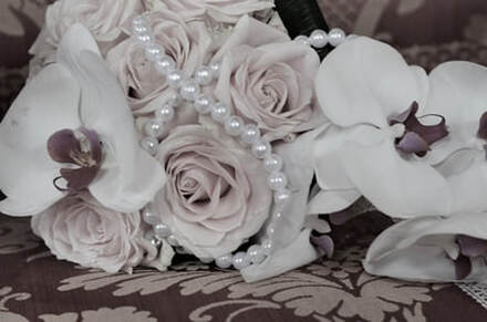 Wedding bouquet with pearls
